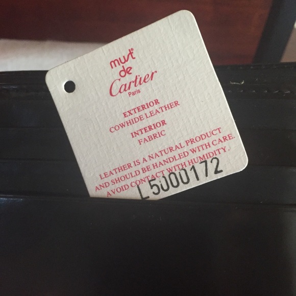 Cartier Black Leather Wallet - NEW Vintage Piece - Picture 5 of 12